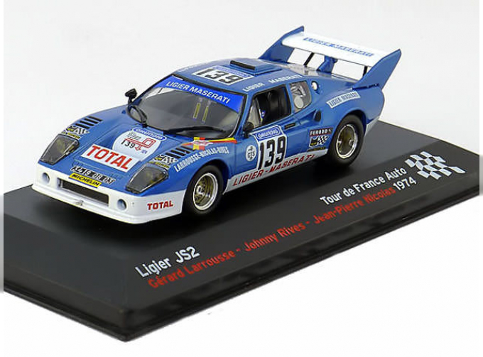 LIGIER JS2 Gerard Larrousse - Johnny Rives - Jean-Pierre Nicolas Tour de France Auto (1974), blue