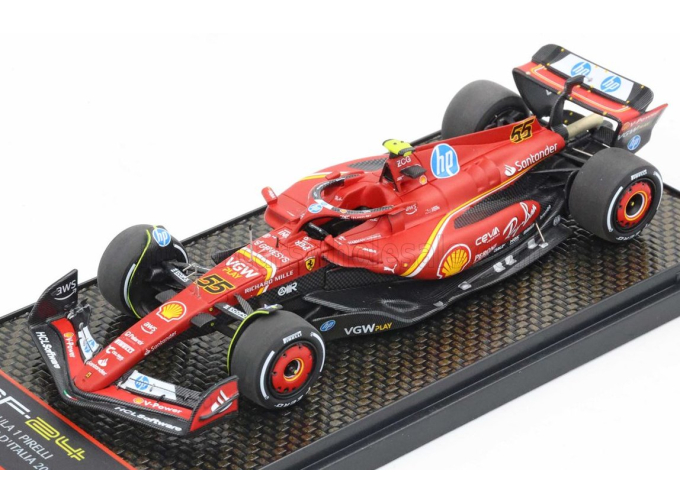 FERRARI F1  Sf-23 Team Scuderia Ferrari №55 4th Monza Gp (2024) Carlos Sainz, Red Black