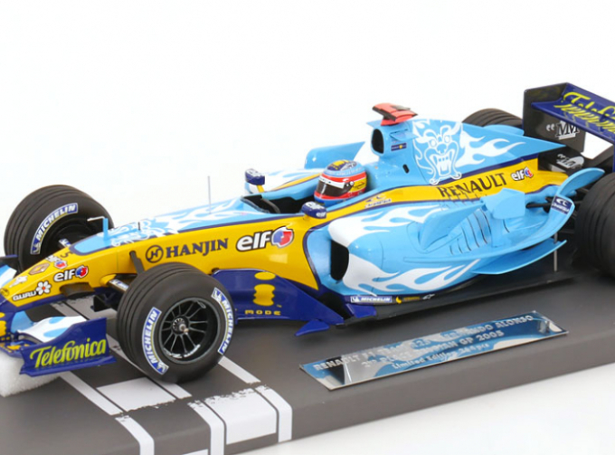 RENAULT F1 R25 Team Renault F1 №5 World Champion 2nd Belgium Gp (2005) Fernando Alonso, Light Blue Yellow