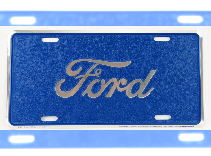 ACCESSORIES Funny Metal Plate - Ford Script Mosaic, Blue