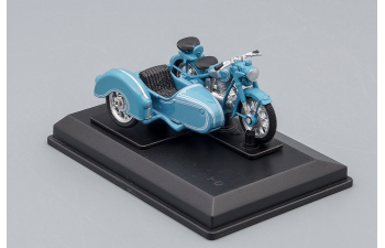 BMW R25/3 motorcycle with sidecar, light blue