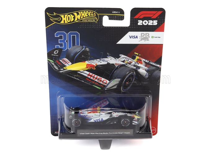 RACING BULLS F1 Vcarb-02 Team Visa Cash App №30 Season (2025) Liam Lawson, White Black
