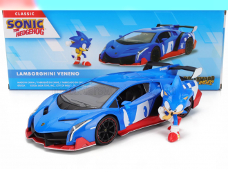 LAMBORGHINI Veneno N 91 With The Hedgehog Sonic Figure (2013), Blue Red