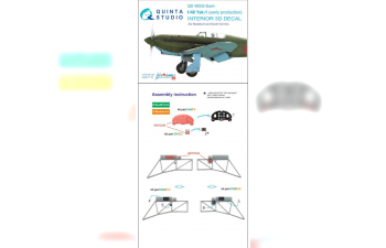 3D Декаль интерьера кабины Як-1 (ранние серии) (Моделсвит/ЮФ)