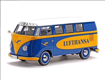 VOLKSWAGEN Kombi Lufthansa (1957), blue / yellow