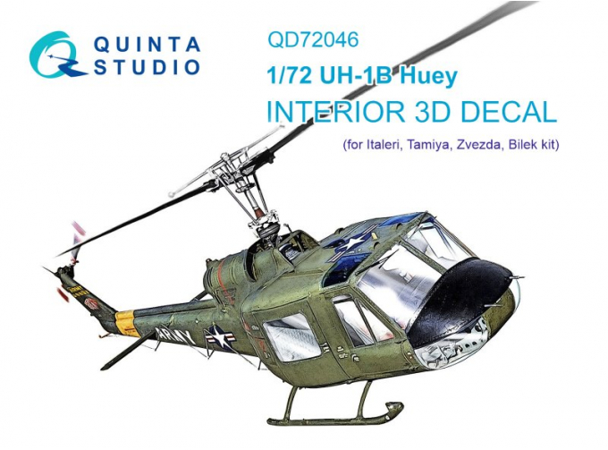 Декаль интерьера кабины Uh-1B (Italeri)