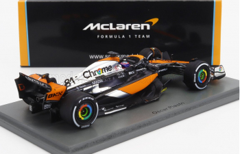 McLAREN F1 Mcl60 Team Mclaren №81 4th British Gp (2023) Oscar Piastri, Orange Black Chrome