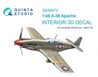 3D Декаль интерьера кабины A-36 (Accurate Miniatures/Italeri)