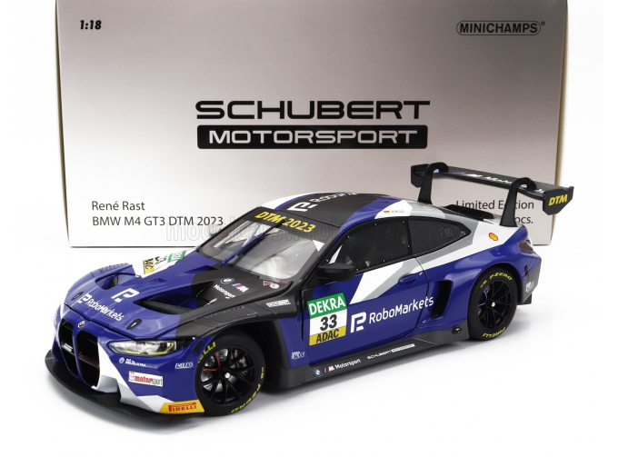 BMW 4-series M4 Gt3 Team Schubert Motorsport N 33 Season Dtm (2023) Rene Rast, Blue Black