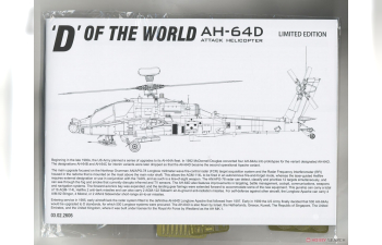 Сборная модель Вертолёт AH-64D Apache "D" Of the World