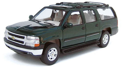 Chevrolet Suburban 2001 темно-зеленый металлик