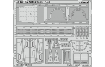 Фототравление для Su-27UB interior