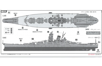 Сборная модель IJN Series IJN Battleship Musashi (1942)