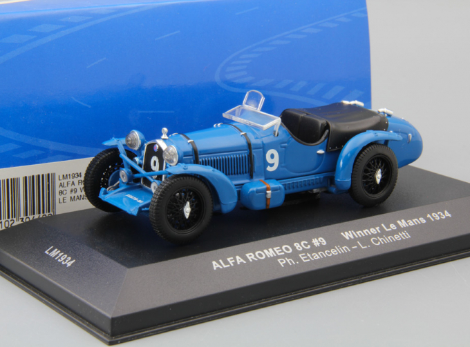 ALFA ROMEO 8C 9 Winner Le Mans (Ph.Etancelin - Luigi Chinetti) 1934, blue