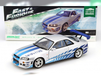 NISSAN Skyline GT-R R34 из к/ф "Двойной Форсаж" (1999), silver / blue