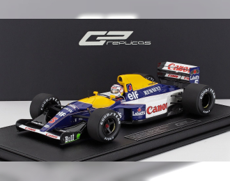 WILLIAMS F1 Fw14b Renault №5 World Champion Winner French Gp (with Pilot Figure) (1992) Nigel Mansell, Blue Yellow White