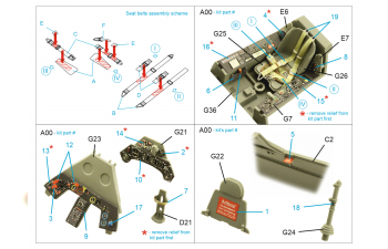 3D Декаль интерьера кабины FW 190A-6 (Border Model)