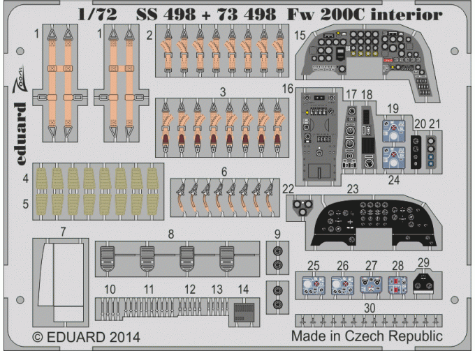 Фототравление Цветное фототравление для Fw 200C interior S.A.