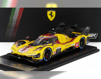 FERRARI 499p 3.0l Turbo V6 Team Af Corse №83 Winner 24h Le Mans (2025) Robert Kubica - Phil Hanson - Yifei Ye, Yellow Red
