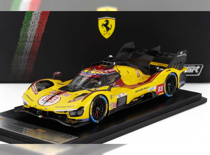 FERRARI 499p 3.0l Turbo V6 Team Af Corse №83 Winner 24h Le Mans (2025) Robert Kubica - Phil Hanson - Yifei Ye, Yellow Red
