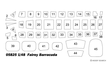 Сборная модель Бомбардировщик-торпедоносец Royal Navy Fairey Barracuda Mk. II