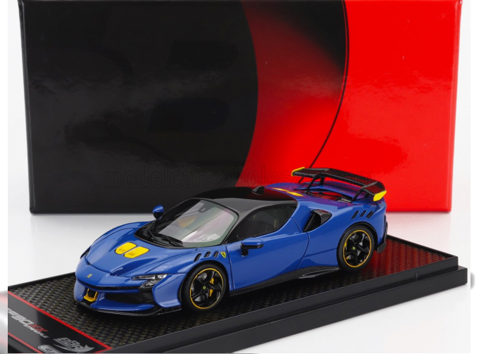 FERRARI Sf90 Xx Stradale (2024), Azzurro Dino - Blue Met Black Yellow