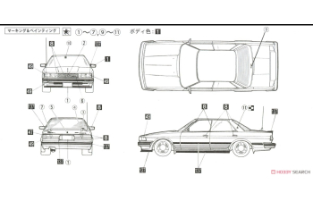 Сборная модель TOYOTA Cresta GX71 (High Socar)