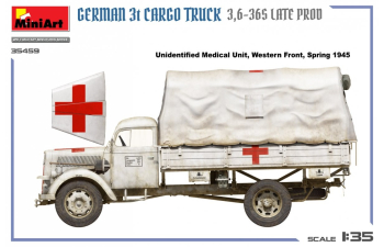 Сборная модель OPEL Blitz German 3t Cargo Military Truck 2-assi 1945