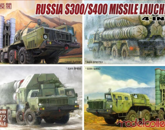 Сборная модель ЗРК RUSSIA S-300/S400 Missile launcher 4 in 1