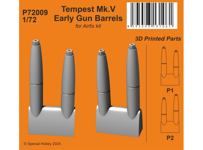Tempest Mk.V Early Gun Barrels (For Airfix Kit)