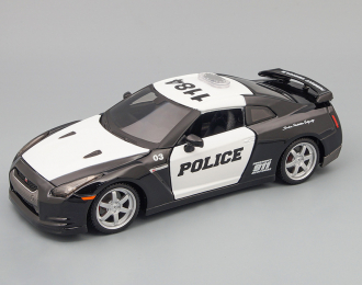 NISSAN GT-R (R35) 2009 Police, black/white