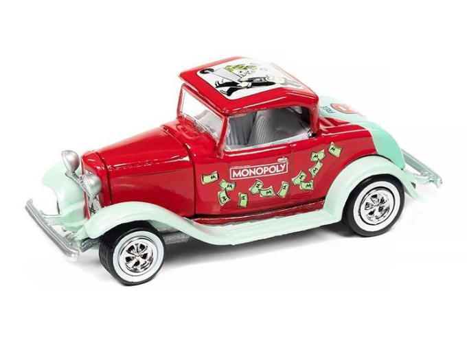 FORD Hiboy Coupe (1932) Monopoly с фигуркой, красный