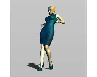 Фигура Облокотилась 3, окрашенная