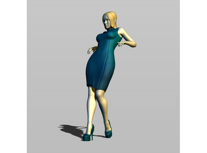 Фигура Облокотилась 3, окрашенная