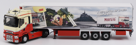 RENAULT T520 HIGH с полуприцепом-рефрижератором "FRERET" 2017