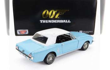 FORD Mustang Convertible Spider (1967) - 007 James Bond - Thunderball - Operazione Tuono, Light Blue White