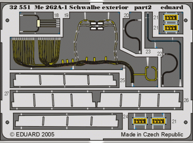 Цветное Фототравление для Me 262A-1 Schwalbe exterior