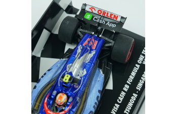 RACING BULLS F1 Vcarb-01 Team Visa Cash App №22 Singapore Gp (2024) Yuki Tsunoda, Blue White