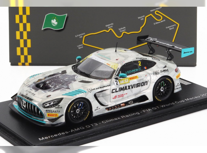 MERCEDES BENZ Gt3 Amg Team Climax Racing №2 Fia Gt World Cup Macau (2023) Jules Gounon, Light Grey