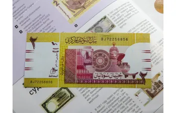 Деньги Мира №26, Судан 2 фунта и Остров Мэн 1 пенни