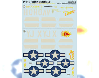Декаль P-47D Thunderbolt Razorback Aces over Europe Part 2
