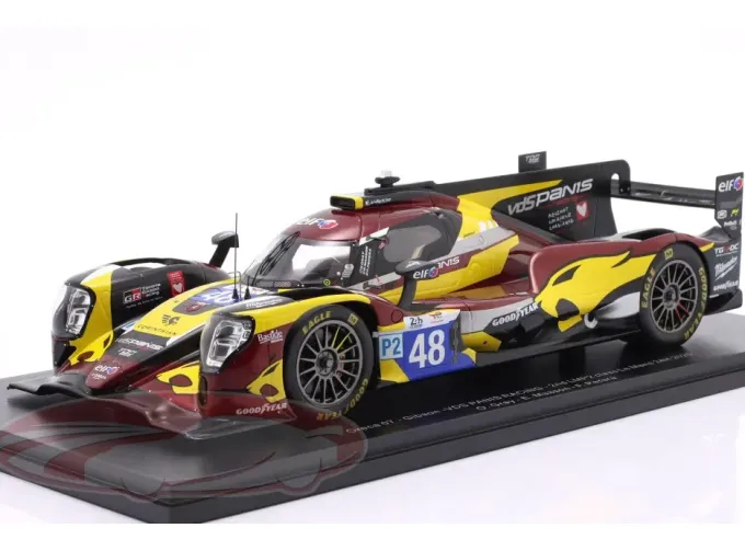 ORECA 07 Gibson Gk428 4.2l V8 Team Vds Racing №48 2nd Lmp2 Class 24h Le Mans (2025) Oliver Gray - Esteban Masson - Franck Perera, Red Yellow