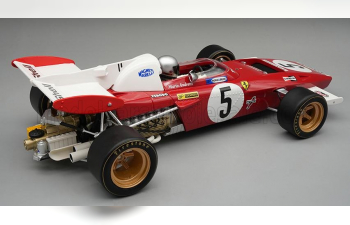 FERRARI F1 312b2 N 5 German Gp (with Pilot Figure) (1971) Mario Andretti - Con Vetrina - With Showcase, Red White