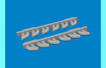 P-39 Exhaust Stacks Rounded PRINT Arma Hobby