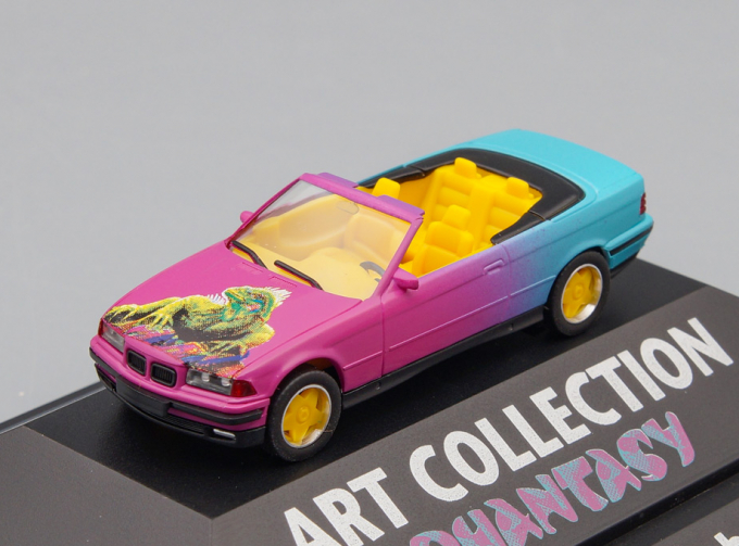 BMW 525i Cabrio Art Collection Phantasy, pink / blue