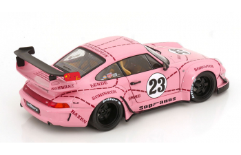 PORSCHE 911 (993) Sopranos RWB Bodykit Pink Pig (2020), pink red