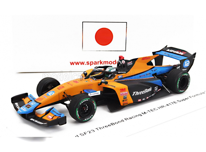 DALLARA Sf23 Honda M-tec Hr-417e Team Threebond Drago Racing №12 Super Formula Season (2023) Nirei Fukuzumi, Orange Black Blue