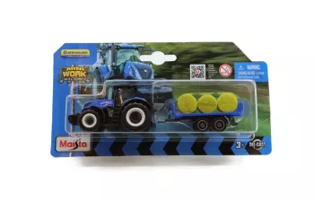 NEW HOLLAND T7-315 Tractor With Trailer (2018), Blue Green