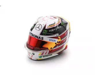 BELL HELMET Casco Helmet F1 Lewis Hamilton World Champion Team Amg Petronas W09 №44 4th Mexico Gp (2018), White Black Red