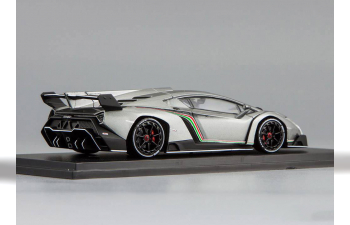 LAMBORGHINI Veneno, grey metallic with white stripe